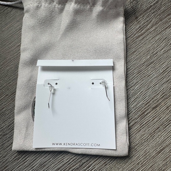 Kendra Scott Elle Abalone and Silver Earrings with Dust Bag - Picture 4 of 5